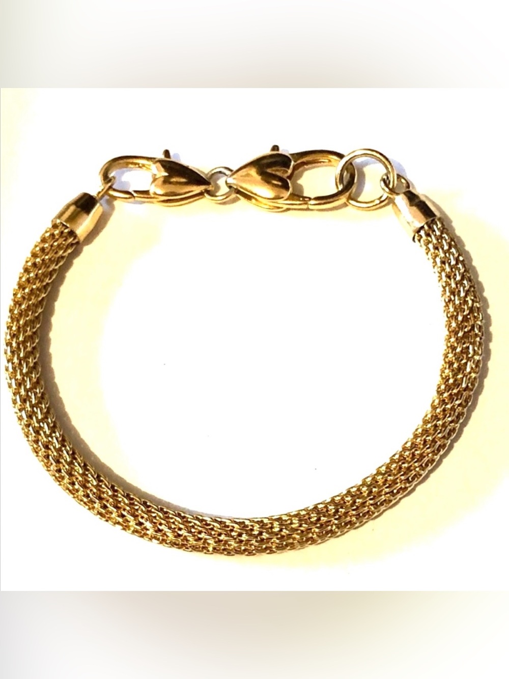 🆕Listing! Brighton Beverly Glam bracelet Gold mesh Holds beads & charms Retired